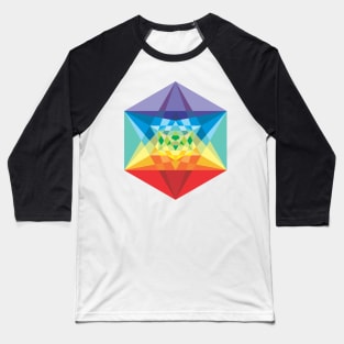 Hexagon with the Colors of the Chakras 5D Baseball T-Shirt